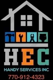 A black background with the letters hec and some tools.